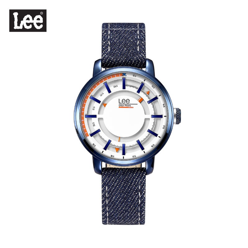 ภาพหน้าปกสินค้าLee นาฬิกาข้อมือ Metropolitan LEF-F164ALV2-7L แบรนด์แท้ USA สายหนังหุ้มยีนส์สีน้ำเงิน กันน้ำ ระบบอนาล็อก