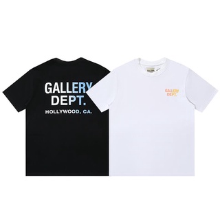 เสื้อยืดแขนสั้น ผ้าฝ้าย พิมพ์ลาย GALLERY DEPT แฟชั่นสําหรับผู้ชาย และผู้หญิง