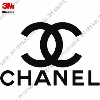 CHANEL logo with word สติ๊กเกอร์ 3M ลอกออกไม่มีคราบกาว  Removable 3M sticker, สติ๊กเกอร์ติด รถยนต์ มอเตอร์ไซ