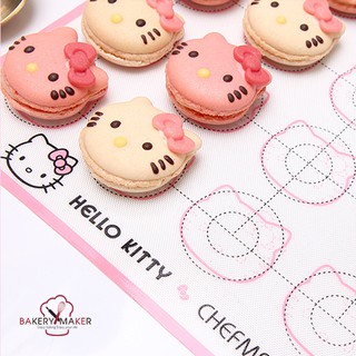 แม่พิมพ์มาการอง / แผ่นรองอบ ซิลิโคน Hello Kitty สินค้าลิขสิทธิ์แท้ Chefmade