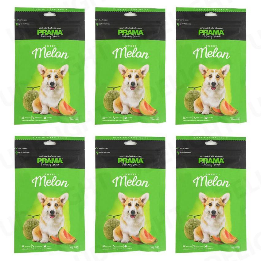 ขนมสุนัข Prama Stick รสเมลอน 70กรัม (6 ห่อ) PRAMA Dog Treat Melon ...