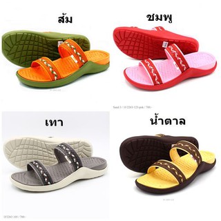 รองเท้าแตะแบบสวม scholl รุ่น 1f 2263 สี ส้ม เทา น้ำตาล ชมพู