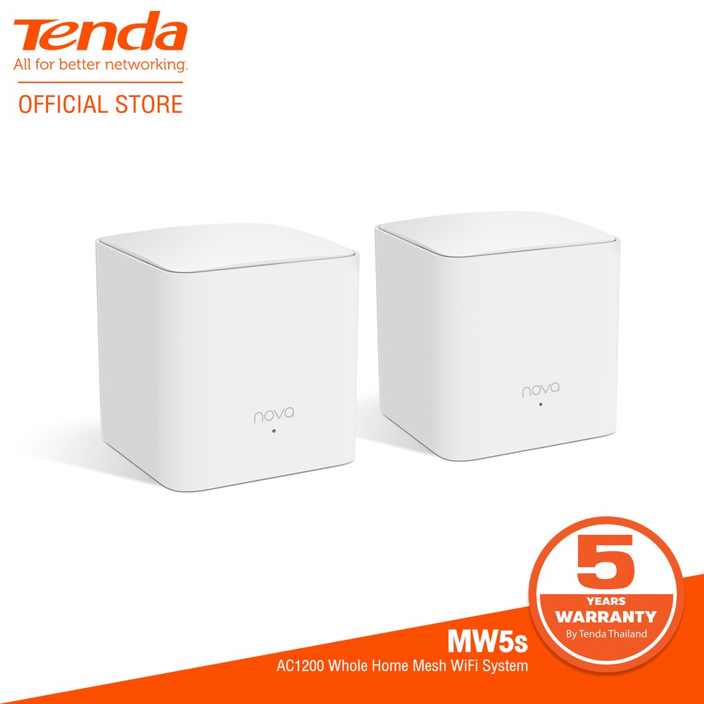 ❂✚Tenda / nova MW5s(2PACK) / Mesh / AC1200 Whole Home Mesh WiFi  System(ประกันศูนย์ไทย 5 ปี) | Shopee Thailand