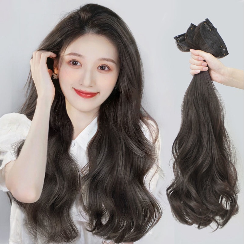 แฮร์พีช-ผมลอน-ราคาต่อ1ชิ้น-แบบกิ๊ฟหนีบ-ลอนสวย-ผมเหมือนจริง-นิ่ม-ดูเป็นธรรมชาติ-ใข้งานง่าย-ยาว-55cm-3เฉดสี