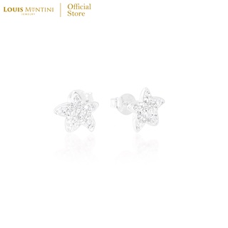 สินค้า Louis Montini (Jewelry) Sterling Silver 925 Earrings ต่างหูเงินแท้ 92.5% ต่างหูผู้หญิง รูปปลาดาว LJER46