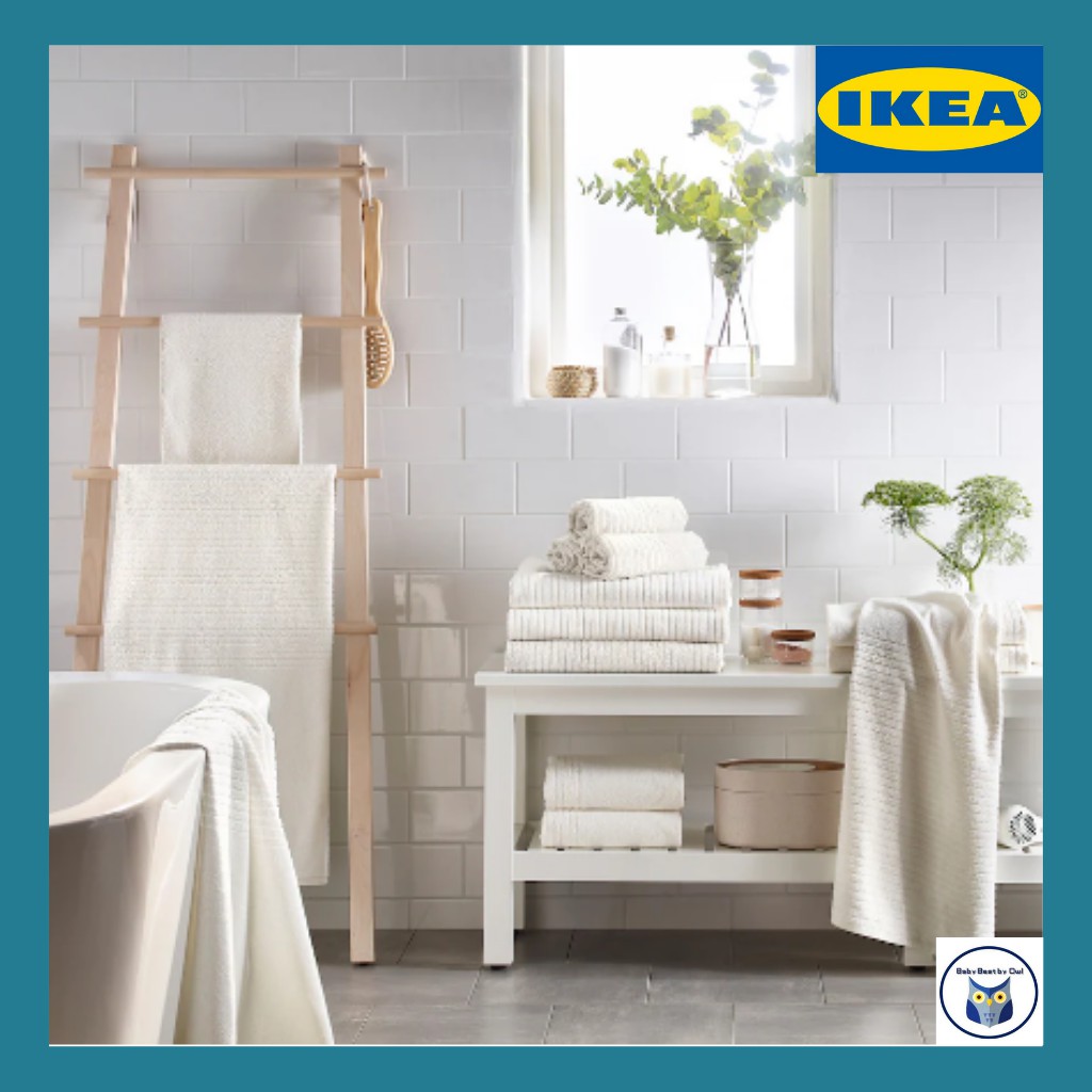 ikea-พร้อมส่ง-ผ้าขนหนู-ผ้าฝ้ายเทอร์รีทอแน่นลายทาง-30x30-ซม-v-gsj-n-วัวเควิน