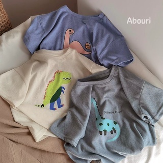 [Babycat] พร้อมส่ง ขายดี เสื้อยืดแขนสั้น พิมพ์ลายไดโนเสาร์ สไตล์เกาหลี ญี่ปุ่น แฟชั่นฤดูร้อน สําหรับเด็กผู้ชาย 2022