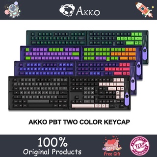 ภาพหน้าปกสินค้า[พร้อมส่ง] AKKO  Neon  Mechanical Keyboard Keycap PBT two-color 87/96/84 AMZ peripherals Computer Buttons Keycap ที่เกี่ยวข้อง