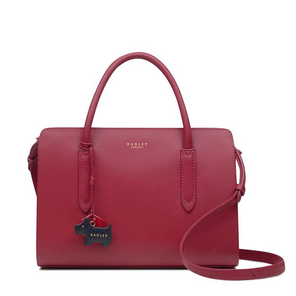 radley-กระเป๋าถือผู้หญิง-หนังแท้-สีแดง-claret