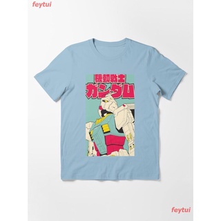 เสื้อยืดผ้าฝ้ายNew ข้อเสนอพิเศษ หุ่นยนต์ ผู้ชาย RX-78-2 Gundam Essential T-Shirt คอกลม แฟชั่น  ผ้าฝ้ายแท้ เสื้อยืด cotto