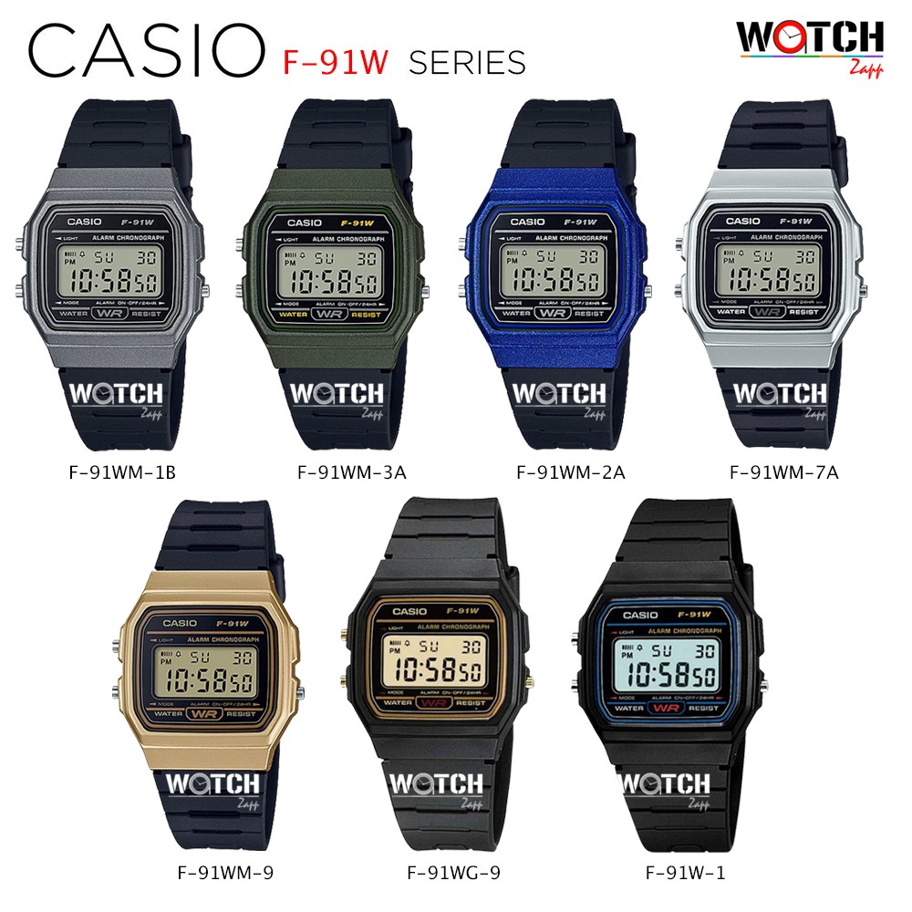 ภาพหน้าปกสินค้าHOT Casio แท้100% นาฬิกาข้อมือ Casio Digital รุ่น F-91WM F-91W Series