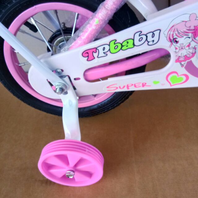 จักรยานเด็ก-ล้อยางเติมลม-12นิ้ว-bike-baby-cute-สไตล์น่ารัก-ตะกร้าหน้า-ที่ซ้อนท้าย-ล้อพยุง