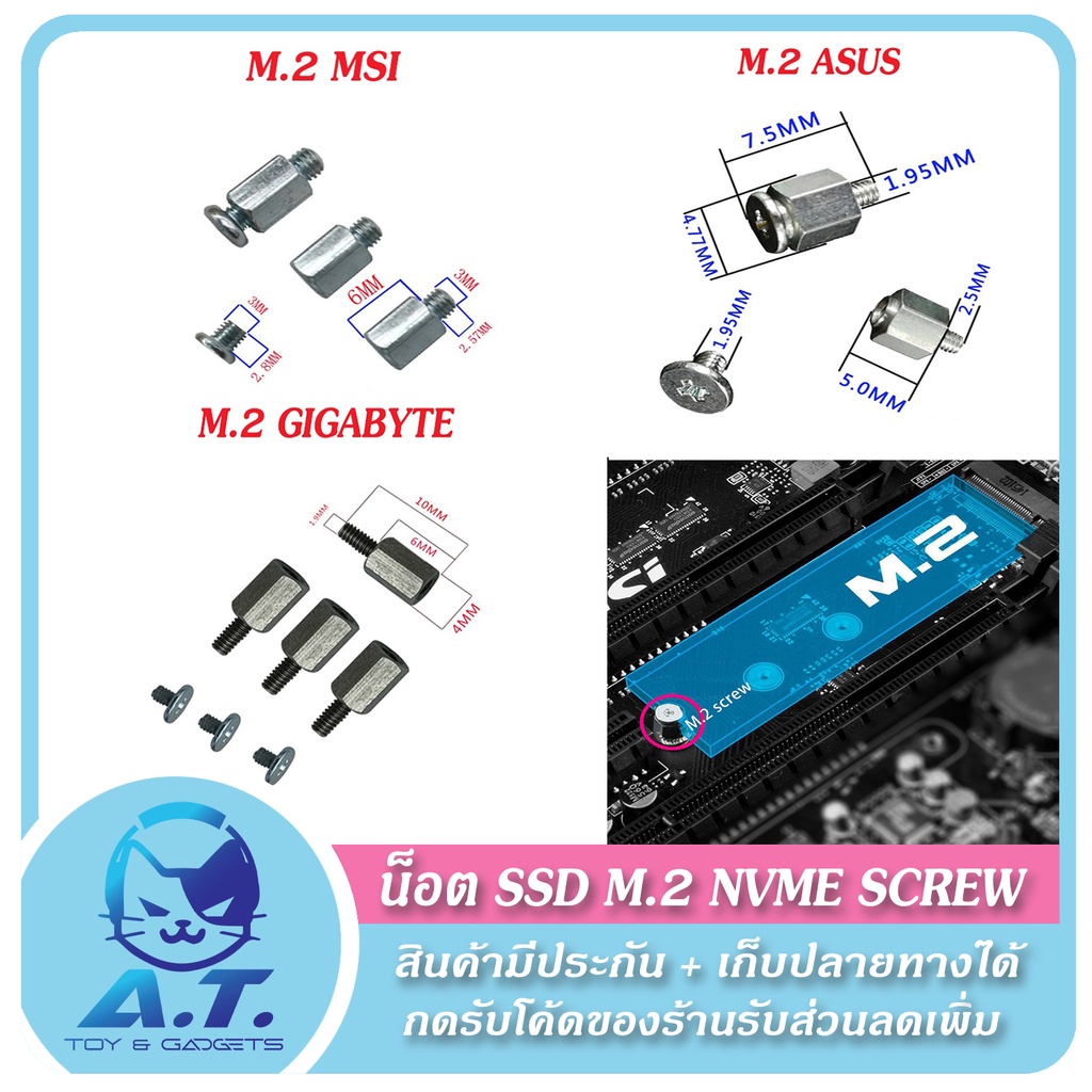 ภาพหน้าปกสินค้า️ น็อต m2 น็อต ssd nvme screw น็อตm2  ️ จากร้าน atitaccess บน Shopee