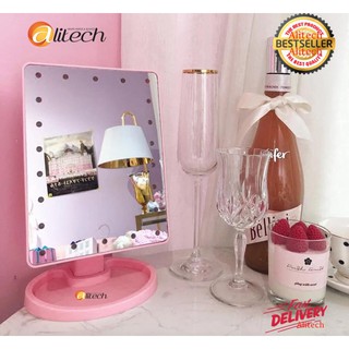 Alitech กระจกแต่งหน้าอเนกประสงค์ พร้อมไฟ LED ในตัวปรับได้ 3 ระดับ เปิด-ปิดระแบบสัมผัส รุ่น EZY-BEAU-22LED