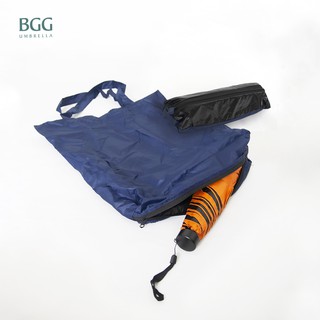 BGG Ultra Light Umbrella+Shopping Bag, 2 in 1 Design, ร่ม ร่มพับ เคลือบuvสีดำ น้ำหนักเบาเป็นพิเศษ (FM1080BAG)