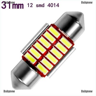 Babynew ไฟ LED 31 มม. 4014 12SMD C5W สําหรับรถยนต์