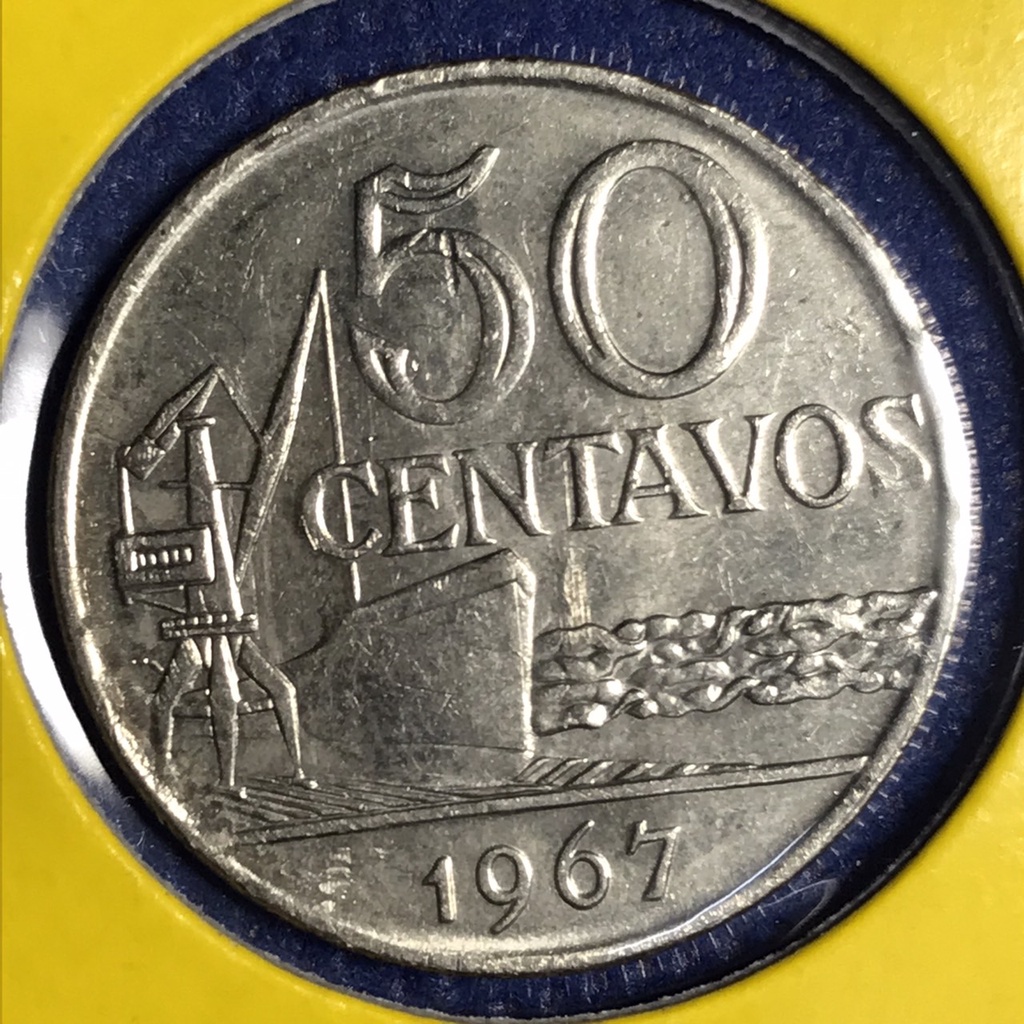 special-lot-no-60280-ปี1967-บราซิล-50-centavos-เหรียญสะสม-เหรียญต่างประเทศ-เหรียญเก่า-หายาก-ราคาถูก