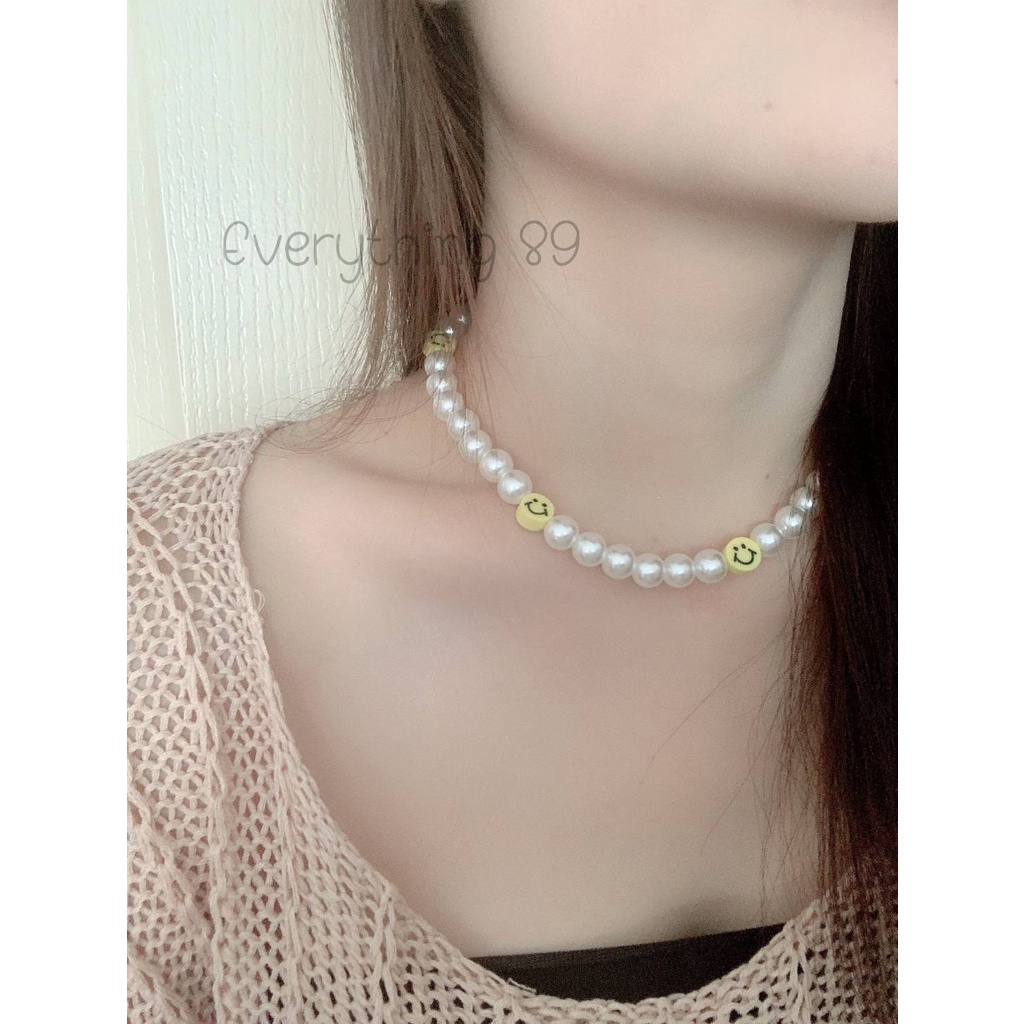 สร้อยคอลูกปัดยิ้ม-พร้อมส่ง