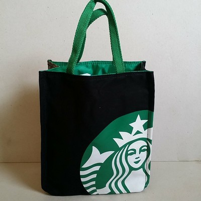 กระเป๋าผ้า-กระเป๋าถือ-starbucks-ลดโลกร้อน-กระเป๋าstarbucks-กระเป๋าดีไซน์สวย-กระเป๋าผ้าสี่เหลี่ยม-มีซิป-ราคาพิเศษ