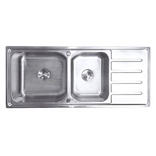 Embedded sink SINK BUILT 2BOWL1DRAIN TECNOPLUS SINK TNP 1205021 SS STAINLESS Sink device Kitchen equipment อ่างล้างจานฝั