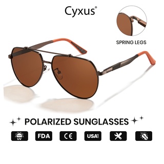 Cyxus แว่นตากันแดด เลนส์โพลาไรซ์ ป้องกันแสงสะท้อน ป้องกัน UV400 สําหรับผู้ชาย ผู้หญิง 1020