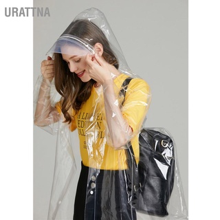 Urattna เสื้อกันฝน แบบใส พับได้ ทนต่อการสึกหรอ สําหรับนักเรียน ขี่จักรยาน