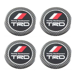 55 mm. สติกเกอร์ TRD Racing สติกเกอร์ติดดุมล้อ สติกเกอร์เรซิ่น กว้าง 55 มิล.(5.5เซนติเมตร)