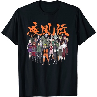 เสื้อยืดโอเวอร์ไซส์เสื้อยืด พิมพ์ลาย Naruto Shippuden Cast GroupS-3XL