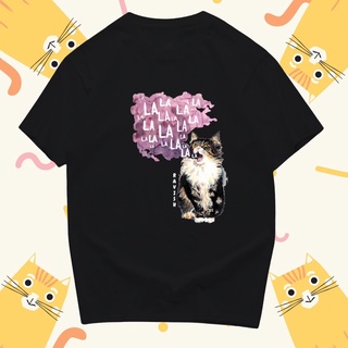 【hot sale】เสื้อยืด สกรีน ลาย แมว lalala พร้อมส่ง 🔥
