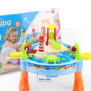 ชุดเกมส์ตกปลา สำหรับเด็ก Fishing Game with music and lights fishing table Play