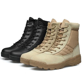 ภาพขนาดย่อของภาพหน้าปกสินค้าArmy Tactical Boots รองเท้าทหาร รองเท้าคอมแบท รด  แบบมีซิป​ใจ Swat Boots Combat Boots จากร้าน size7 บน Shopee