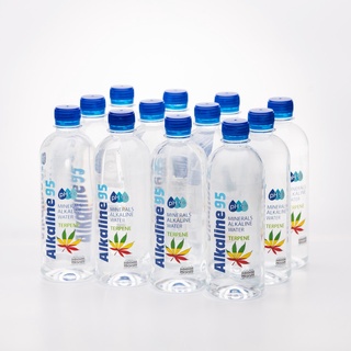 น้ำอัลคาไลน์วอเตอร์​ pH 9+ กลิ่นเทอร์ปีน ขนาด 500ml 12 ขวด น้ำด่าง น้ำสุขภาพ กัญชา ปรับสมดุล  กรดไหลย้อน ไหลเวียนโลหิต