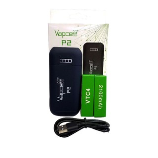 [ชุดชาร์จพร้อมถ่าน2ก้อน ] Vapcell  P2 + ถ่าน 18650 VTC4 2 ก้อน (งานเเท้)