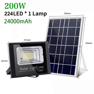 รับประกัน 2 ปี 200W Heavy Duty Solar Led Outdoor Flood Light โคมไฟถนน IP65 กันน้ำพร้อมรีโมท