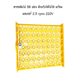ถาดกลับไข่ พร้อมมอเตอร์กลับไข่ด้านเดียว ของตู้ฟัก 56 ฟอง ไฟเข้า 220v
