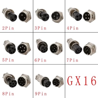 GX16ตัวเชื่อมต่อโลหะ GX16 2, 3, 4, 5, 6, 7, 8 Pin ชาย &amp; หญิงวงกลมปลั๊ก/ซ็อกเก็ตสายไฟ Mount ตัวเชื่อมต่อ