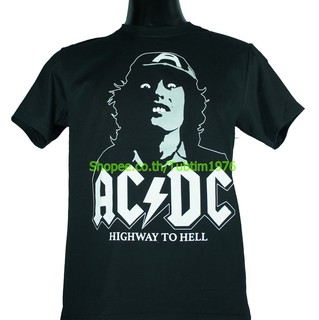 HOT SALINGเสื้อยืดผ้าฝ้ายเสื้อวง Ac/Dc เสื้อยืดวงดนตรีร็อค เสื้อวินเทจ acdc เอซี/ดีซี ADC1572 S-5XL