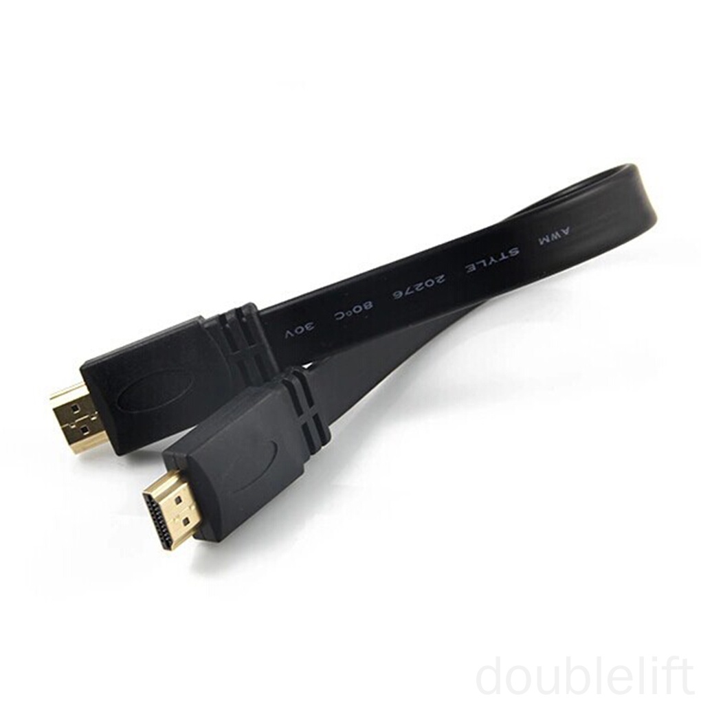 30cm-1-4v-male-male-hdmi-cable-high-speed-gold-plated-1080p-3d-flat-hdmi-cable-for-ps4-xbox-projector-hdtv-doublelift-store
