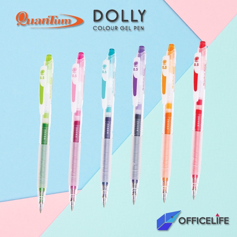 ภาพหน้าปกสินค้าปากกาเจลสีควอนตั้ม ดอลลี่ Dolly Daiichi Colour Quantum สีหมึกตามด้าม ขนาด 0.5 MM (1ด้าม) จากร้าน officelife บน Shopee