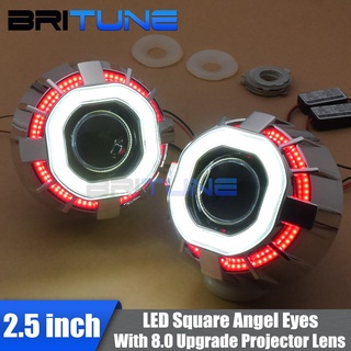 Britune เลนส์โปรเจคเตอร์ 2.5 นิ้ว Bi-xenon ไฟหน้า LED H7 H4 อุปกรณ์เสริม สําหรับรถยนต์