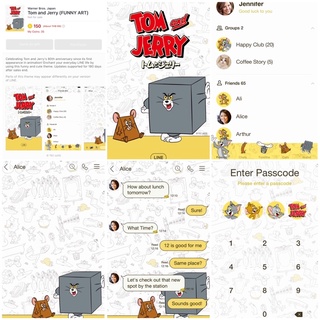 ภาพขนาดย่อของภาพหน้าปกสินค้าพร้อมส่งจากช็อปญี่ปุ่น อิโมจิ ธีมไลน์ Tom and Jerry ลิขสิทธิ์แท้ ไม่มีจำหน่ายในไทย จากร้าน neko.stickers บน Shopee ภาพที่ 2