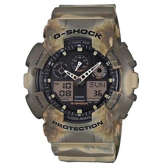 Casio G-Shock นาฬิกาข้อมือผู้ชาย สีน้ำตาล(ลายพราง) สายเรซิ่น รุ่น
GA-100MM-5ADR