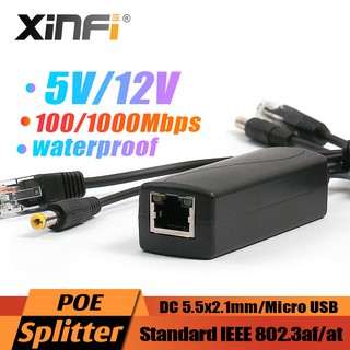 ภาพหน้าปกสินค้าอุปกรณ์เสริม 48 V To 5v / 12v Isolated POE Splitter IEEE 805 2.3 af / AT Waterproof Micro USB Gigabit ที่เกี่ยวข้อง