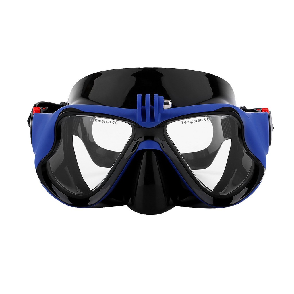 ภาพหน้าปกสินค้าหน้ากากดำน้ำ กระจก Tempered Glass หน้ากาก ดำน้ำลึก พร้อมขาติดกล้อง - Snorkel Diving Mask with GoPro Camera Mount จากร้าน 2handiphoneshop บน Shopee
