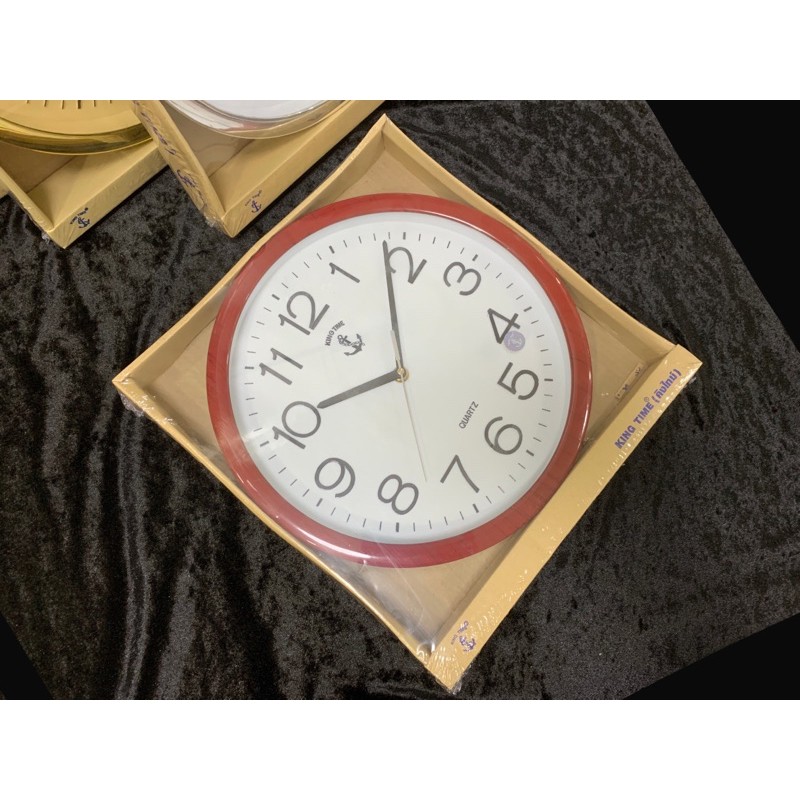 นาฬิกาแขวนผนัง-สมอ-แท้-100-kingtime-รุ่น009-เดินเรียบ-auto-เสียงเงียบ-นาฬิกาแขวน-ติดผนัง-ตราสมอ-king-time-ใช้ในบ้าน