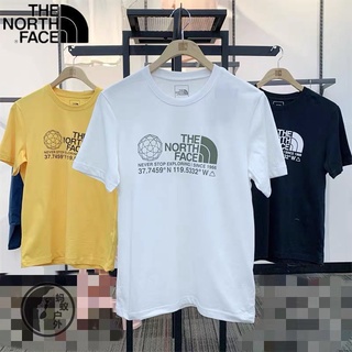 เสื้อยืดแขนสั้นลําลอง ทรงหลวม พิมพ์ลาย The North Face ของแท้ 100% สําหรับผู้ชาย และผู้หญิง