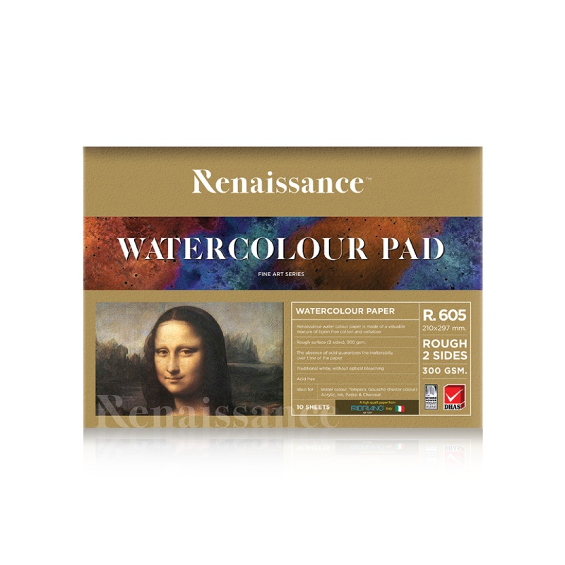 renaissance-สมุดวาดรูป-สมุดวาดเขียนสีน้ำ-300-แกรม-a4-ผิวหยาบ-r-605-จำนวน-1-เล่ม