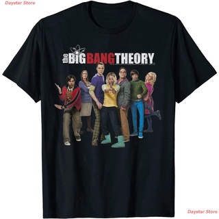 เสื้อยืดพิมพ์ลาย ทฤษฎีวุ่นหัวใจ The Big Bang Theory Group Shot Logo T-Shirt T Shirts เสื้อคอกลม เสื &lt;2022&gt;