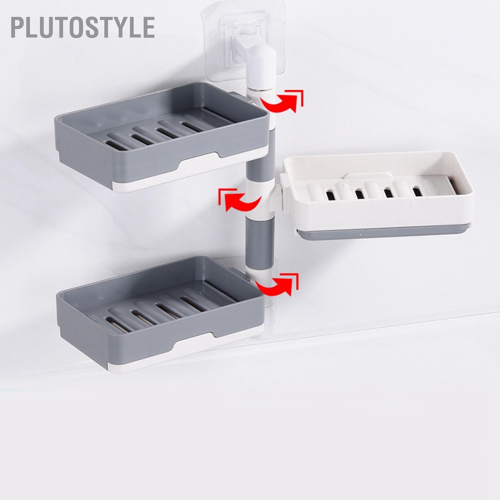 plutostyle-กล่องสบู่ติดผนัง-3-ชั้น-หมุนได้-ไม่ต้องเจาะ-สําหรับครัวเรือน