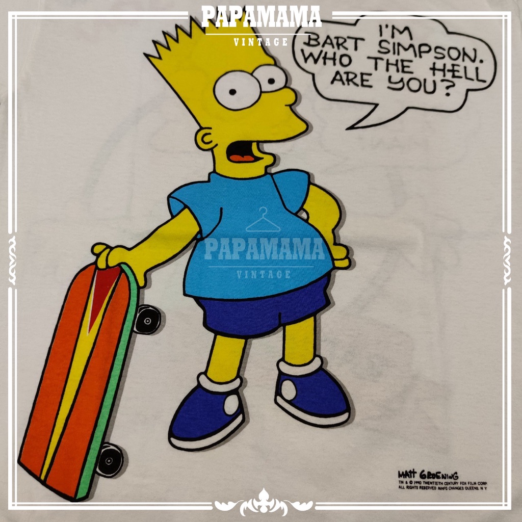 the-simpsons-1990-tag-wild-aots-เสื้อการ์ตูน-เดอะซิมซันส์-papamama-vintage